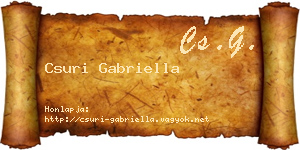 Csuri Gabriella névjegykártya